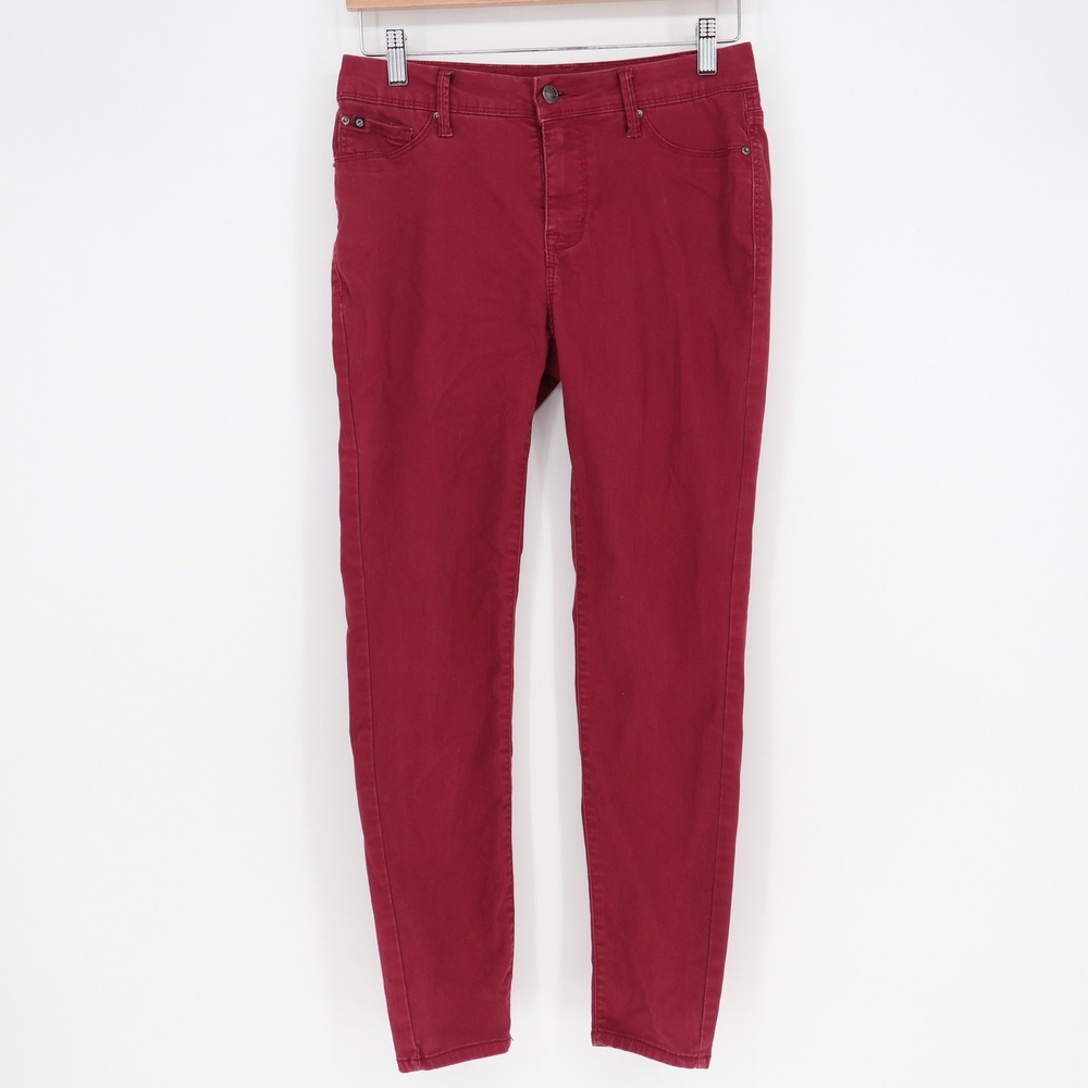 Curve Appeal Minimalist Jegging Burgundy Red Skinny Pants Size 4/27 Stretch
